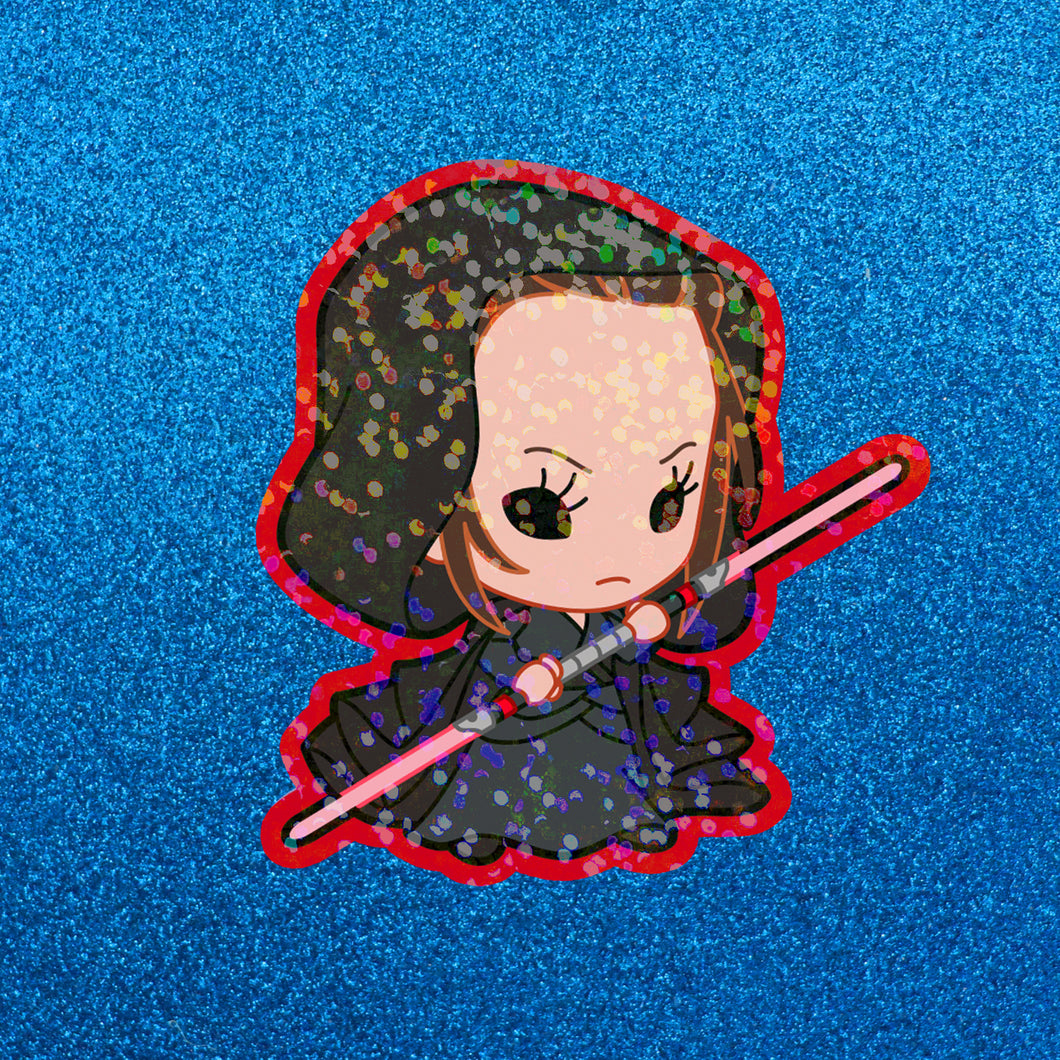Tiny Dark Rey Holo Sticker